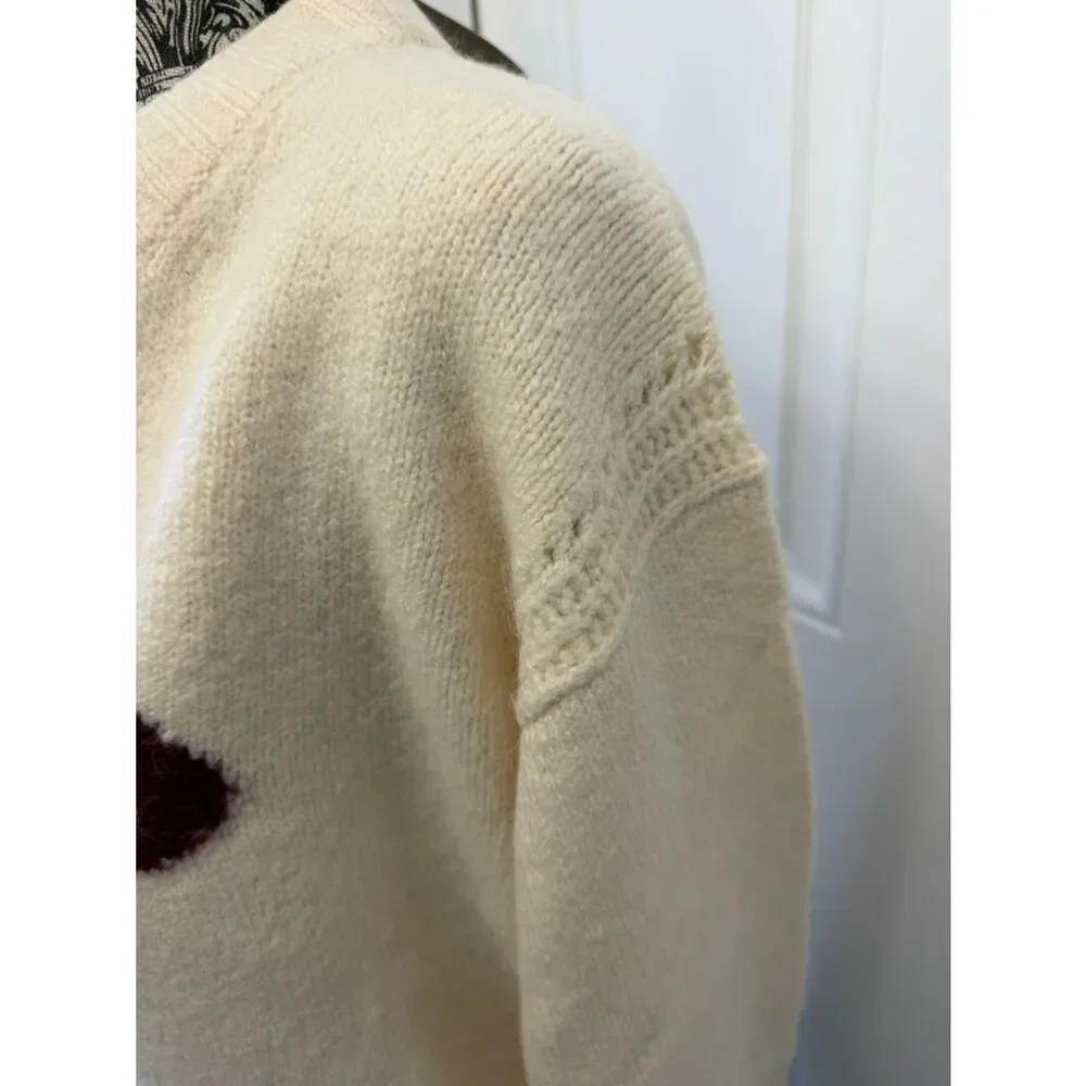 J.Crew Relaxed crewneck pullover in bow print NWT Size XS